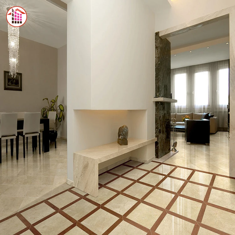 Italian Crema Marfil 24x24 Marble Tiles Stone For Floor