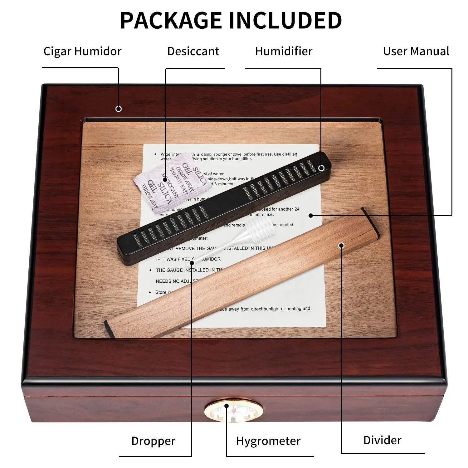 China Manufacture Cigar Cases/Humidors Cigar Box Hinge Electric Humidor For Cigars