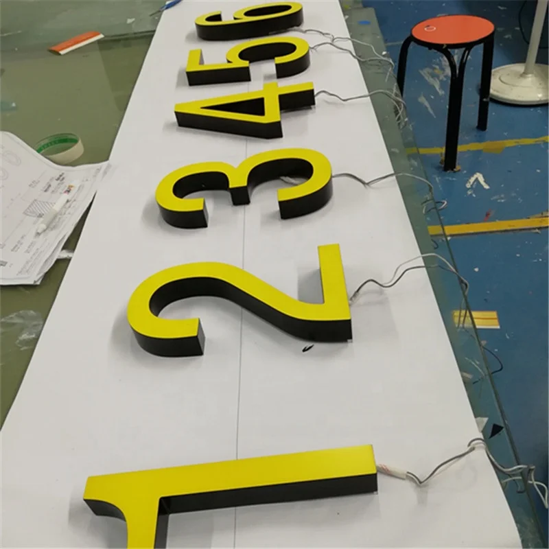 
3D Clear led Acrylic Luminous Letter Face Lit sign for advertising 
