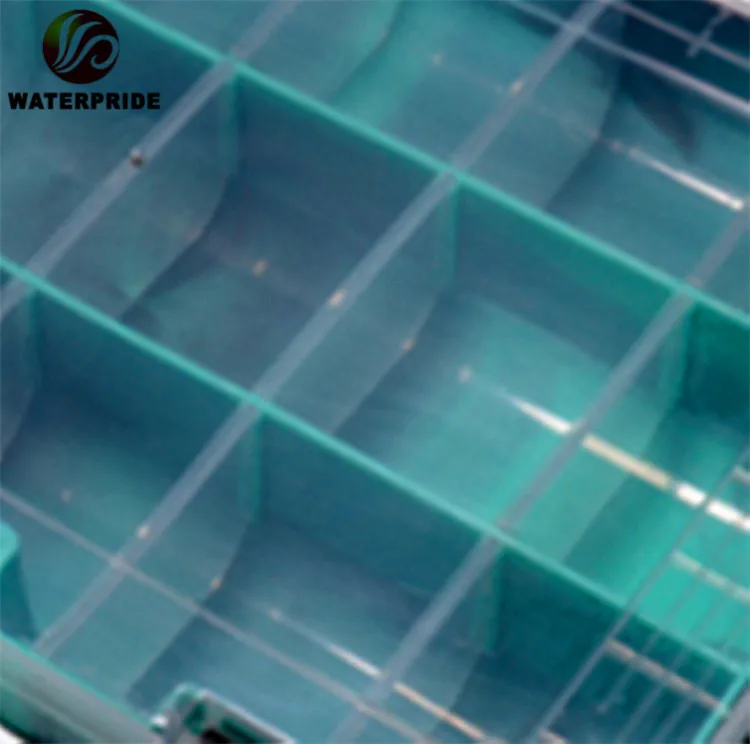 Custom Multifunction Fishing Tackle Boxes Winter Fishing Boxes with 18 Grids Plastic Organizer Box for Accessories WATERPRIDE
