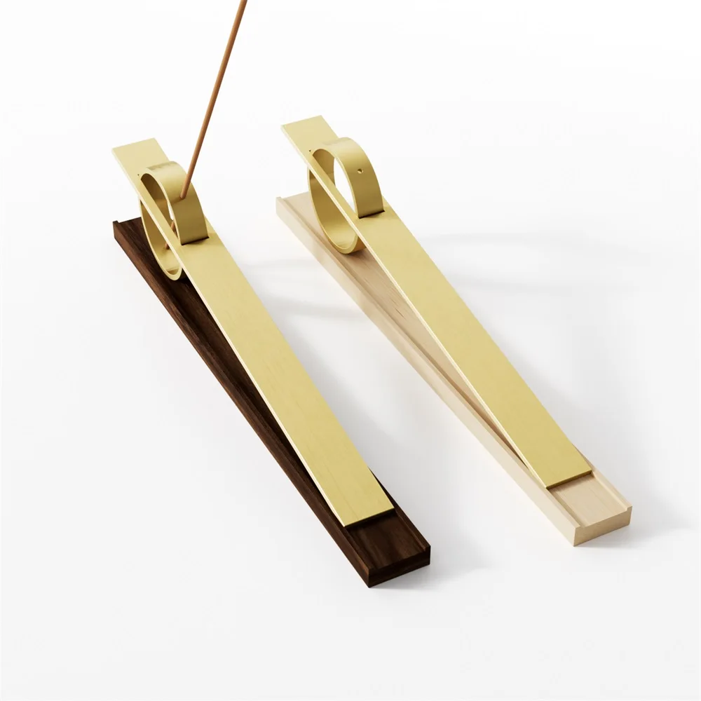 MAXERY Cheap Price Wood Oud Sticks Incense Holder Detachable Brass Incense Burner Incense Stand Ash Catcher