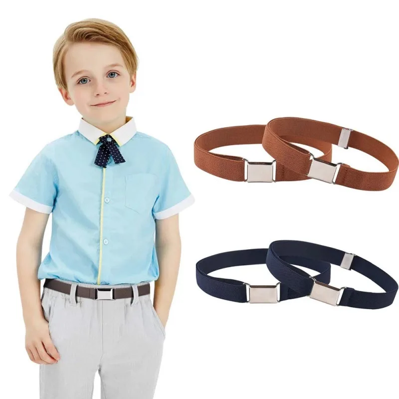 Kids Toddler Belts for Boys Girls Adjustable Stretch Elastic Belt with Buckle