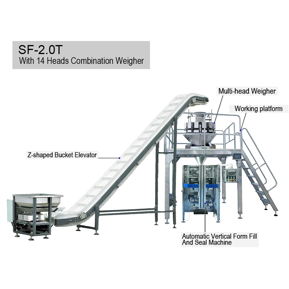 Высокоточная вертикальная машина для упаковки сухих фруктов, многоголовочные весы от 50 г до 1 кг, смешанные орехи, машина для упаковки сухих фруктов