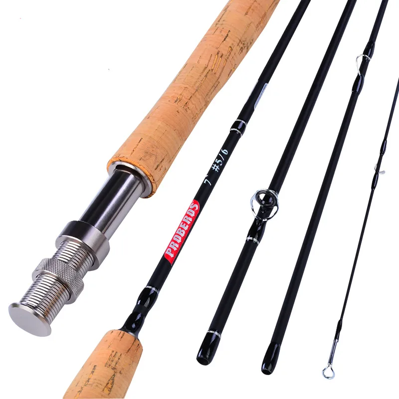 Jetshark New 2.1m Carbon Rod 3/4# 5/6# 7/8# Fly Fishing Rod 4 Section Cork Handle Stream Fishing Rod