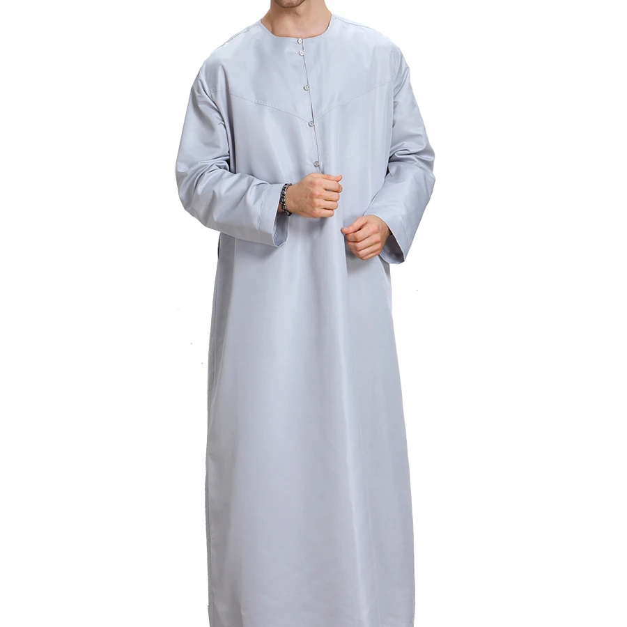 Best Price Pakaian Muslim fashion polyester white saudi thobe men toyobo thobe moroccan