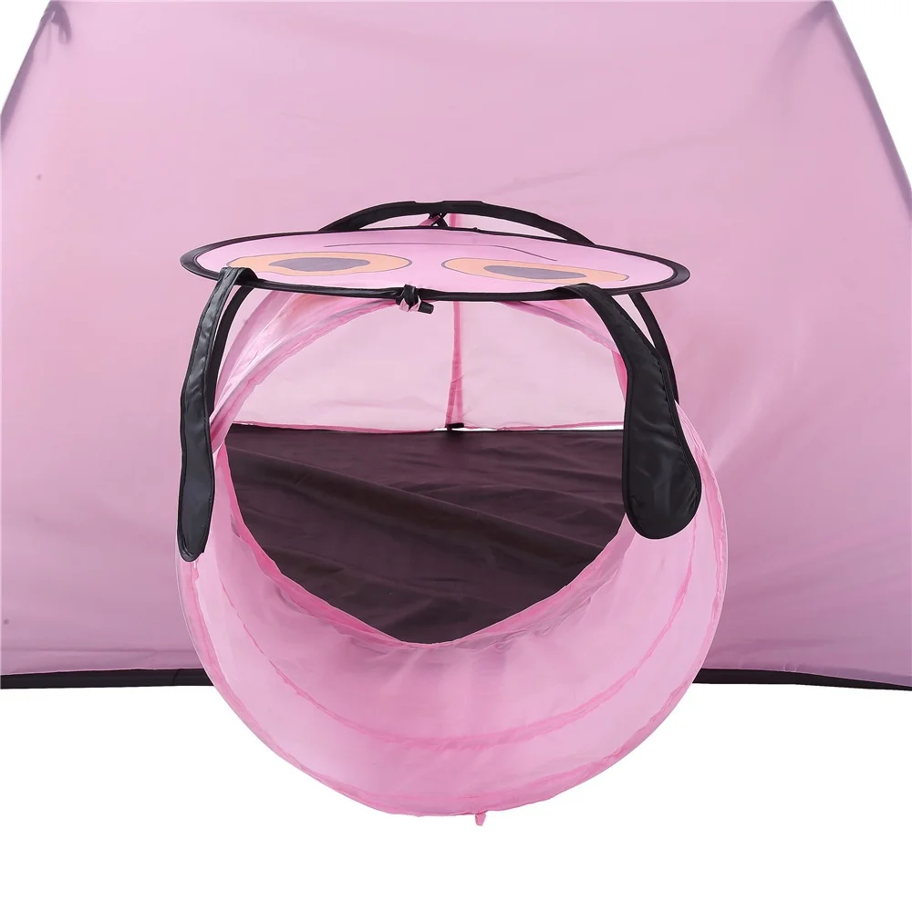 New Style Pink Butterfly Pattern funny mini children kids play tent Set with Short crawl Tunnel,Dome Tent