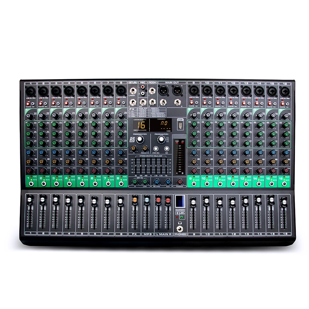 Depusheng G160 16 каналов Профессиональный цифровой аудио смесителя DJ определения консоль миксер