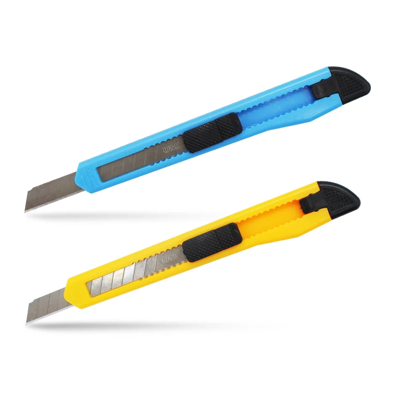 
Office 9mm Industrial safety art knifes retractable blade utility knife with plastic handle 