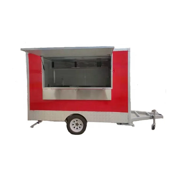 Custom Street Food Vending Carts Concession Food Trailer Ice Cream Cart Fully Equipped