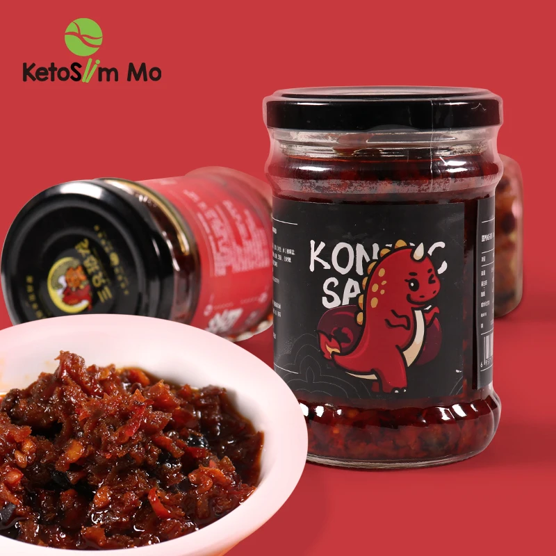 Convenient And Great Taste 200 Gram Spicy Chilli Konjac Sauce For Rice Noodles Salad Burgers
