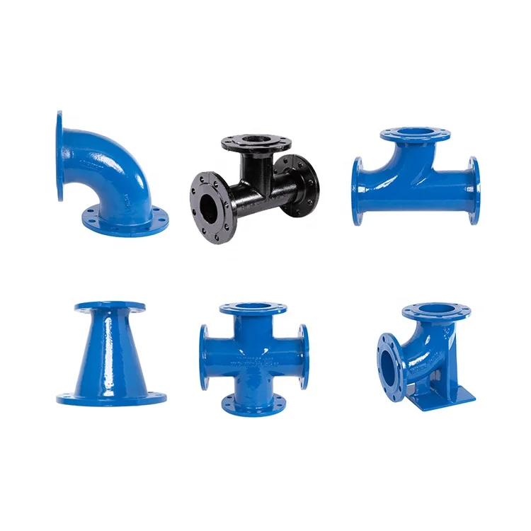 ISO2531 DN50-DN2600 Double Flanged Ductile Iron Fittings For water supply or waste water