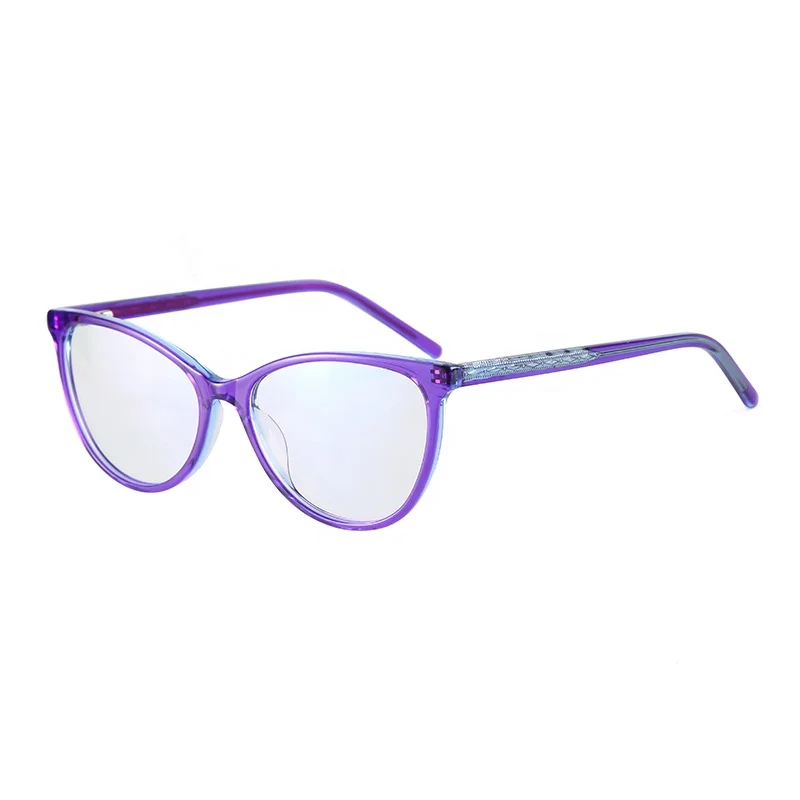 Attractive colorful translucent eyeglass wholesale cat eye optical frames