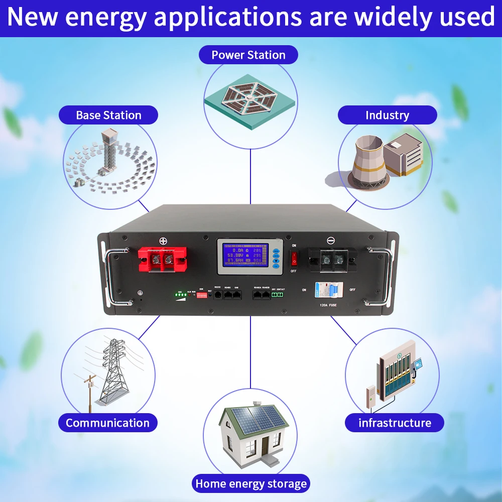 10kWh 100kWh Residential Household Energy Solar Storage 48volt Lithium ion Battery 50Ah 100Ah 200Ah Lifepo4 Battery 48V