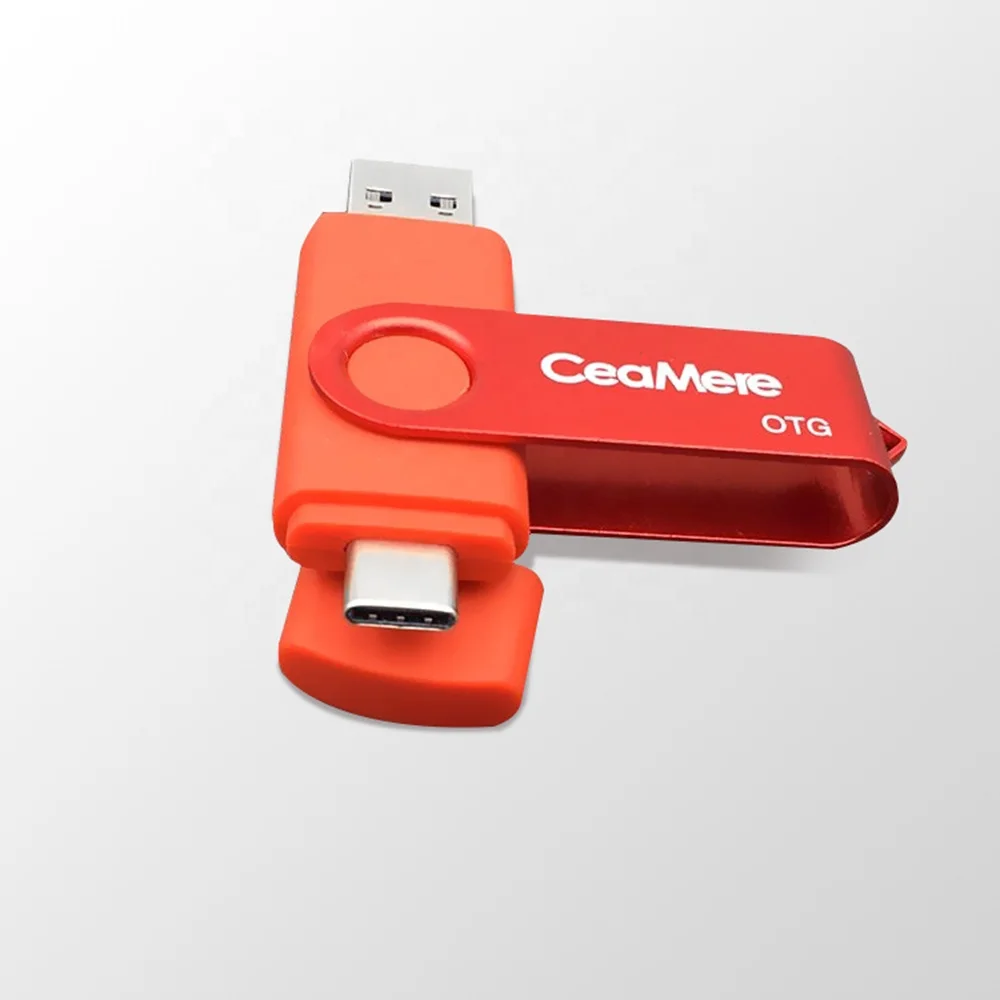 Original Ceamere CMC7 Dual U Disk Flash Drive 32GB 64GB 128GB USB 2.0 3.0 Memory Flash Drives Type C OTG USB Pendrive