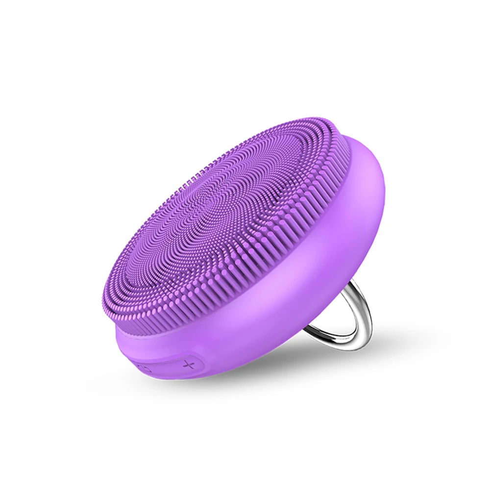 Электрическая Силиконовая Водонепроницаемая ультразвуковая Вибрирующая щетка для лица, щетка для глубокого очищения лица, очищающее устройство, обзор