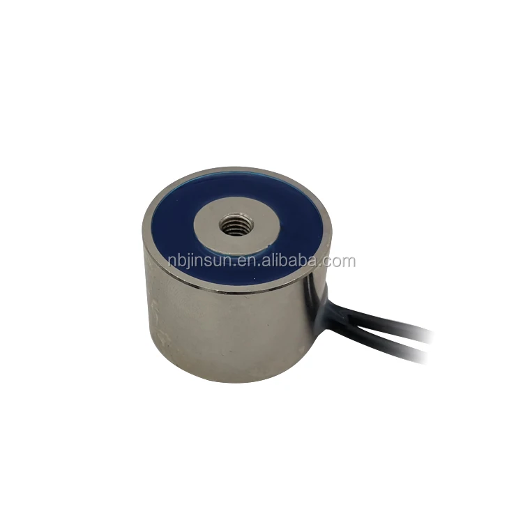 12V DC JSP-3425 25kgs Electrical Holding Magnet Round Solenoid Lifting Electromagnet