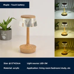 Fancy Decoration Smart Mushroom Plastic Wooden Touch Control Bedroom Dining LED Table Lamp