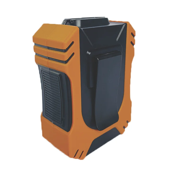 
2021 New Portable Hanging waist Fan power bank with LED Spotlight SOS Signal Light 