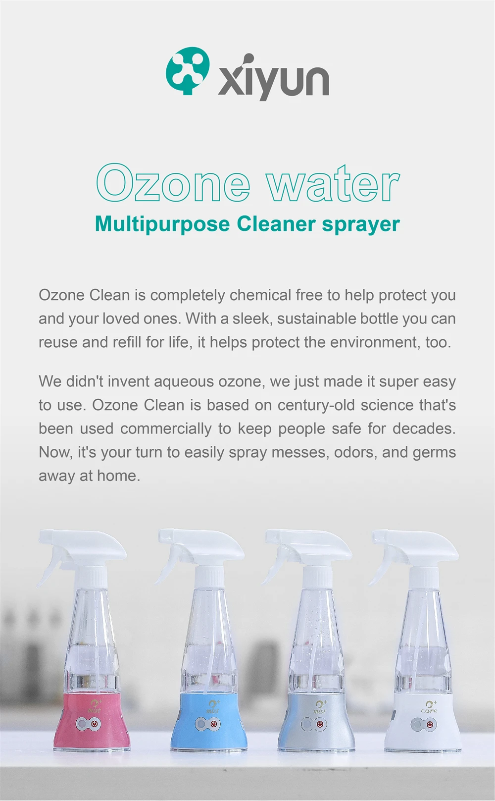 Adequate Stocks Clean Toys Clean Bathtub Multipurpose Mini Ozone Water Spray Bottle Cleaner Ozone Sprayer