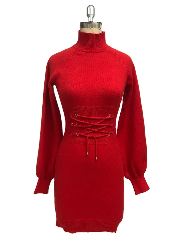 women autumn&winter highneck warm knitted sweater