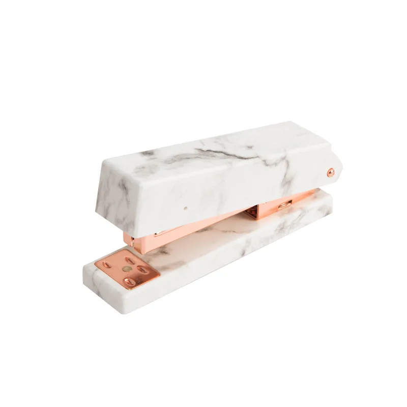 Marble acrylic stapler medium rose gold stapler file binding office student stationery