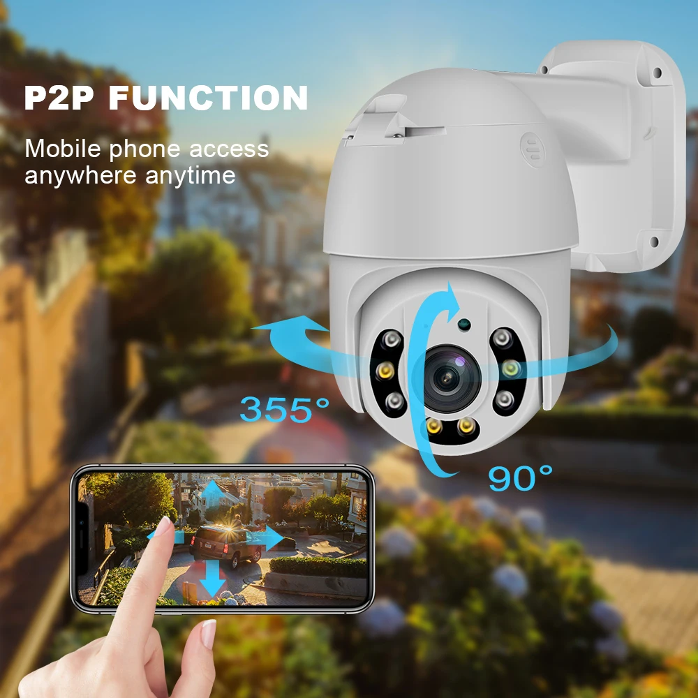 Ip-камера LOOSAFE 4 канала 2 МП ptz наружная Водонепроницаемая камера безопасности poe купольная ночного
