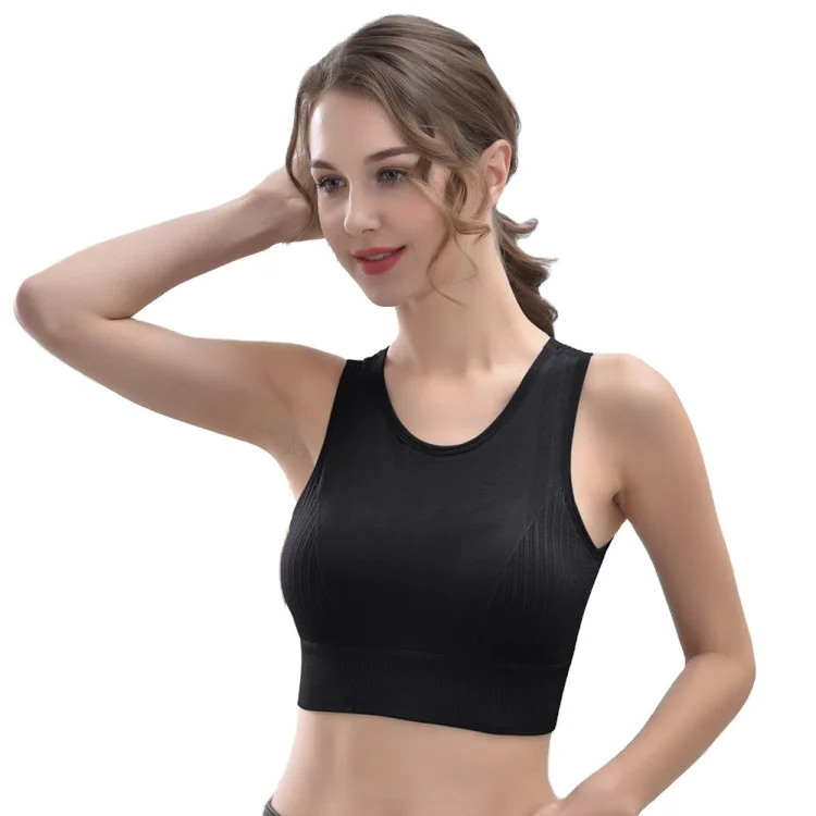 Женский бесшовный спортивный бюстгальтер с высоким подъемом, спортивная одежда для йоги