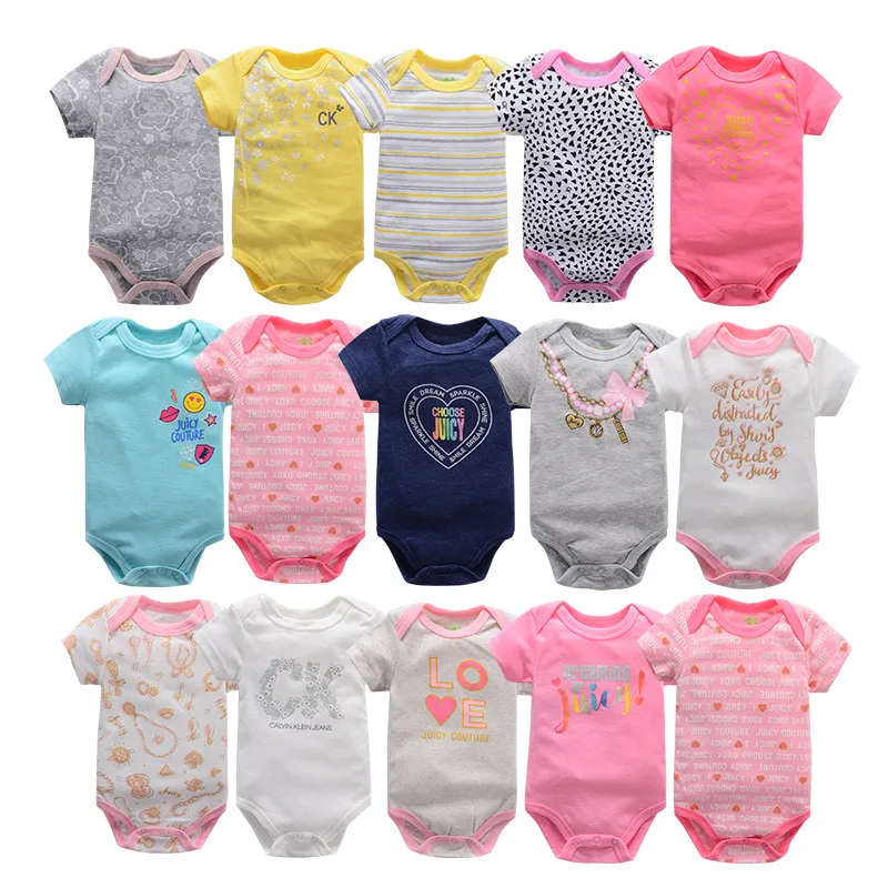 0-12 Months Infant Romper Baby Onesie Pack 4 Piece Bebe Products Newborn Clothing Baby Bodysuits Wholesale