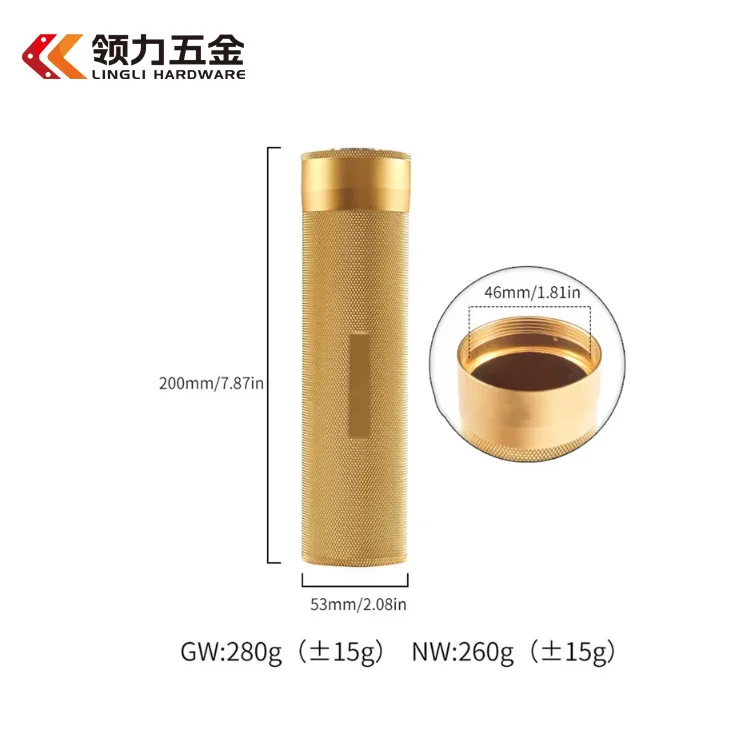 Hot-selling cigar aluminum tube with humidifier cigarette case cigarette case set tobacco cigar tube with hygrometer