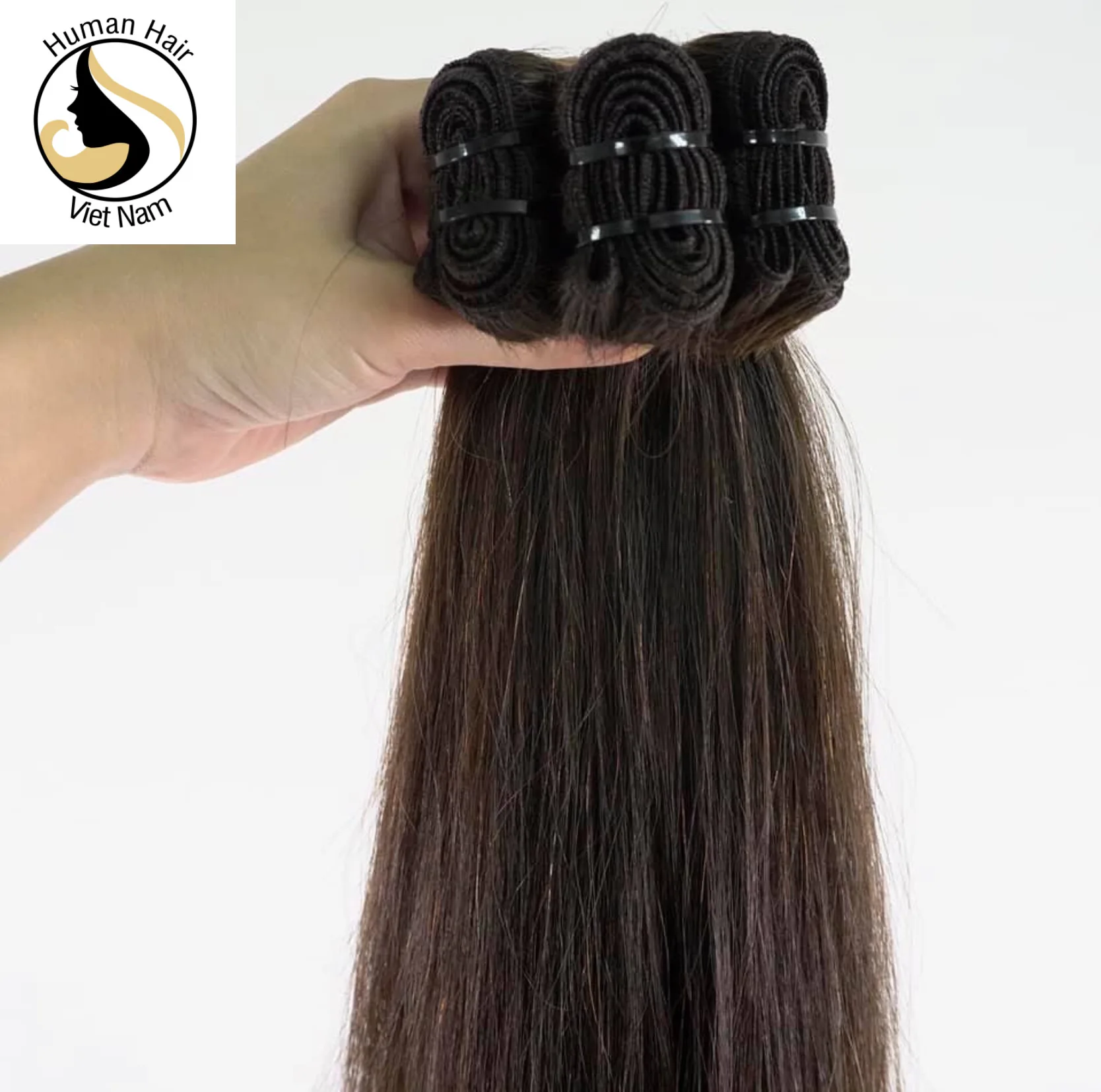 High Quality 100% Human Hair Extension No Glue No Thread No Clips Machine Weft Braid in Virgin Hair Raw Temple Hair 10-40 Inch