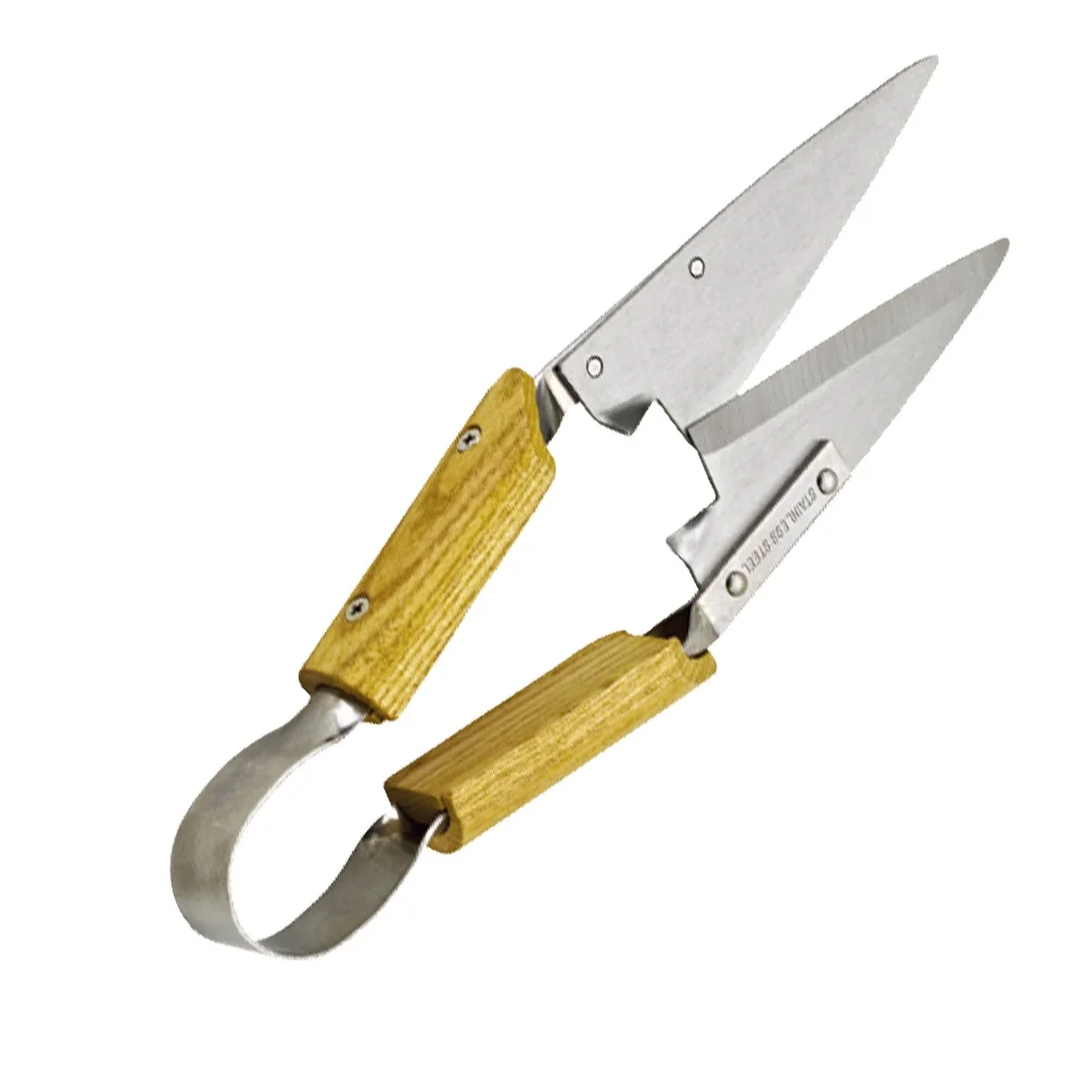 ISO9001 Stainless steel blade with wooden handles sheep shear