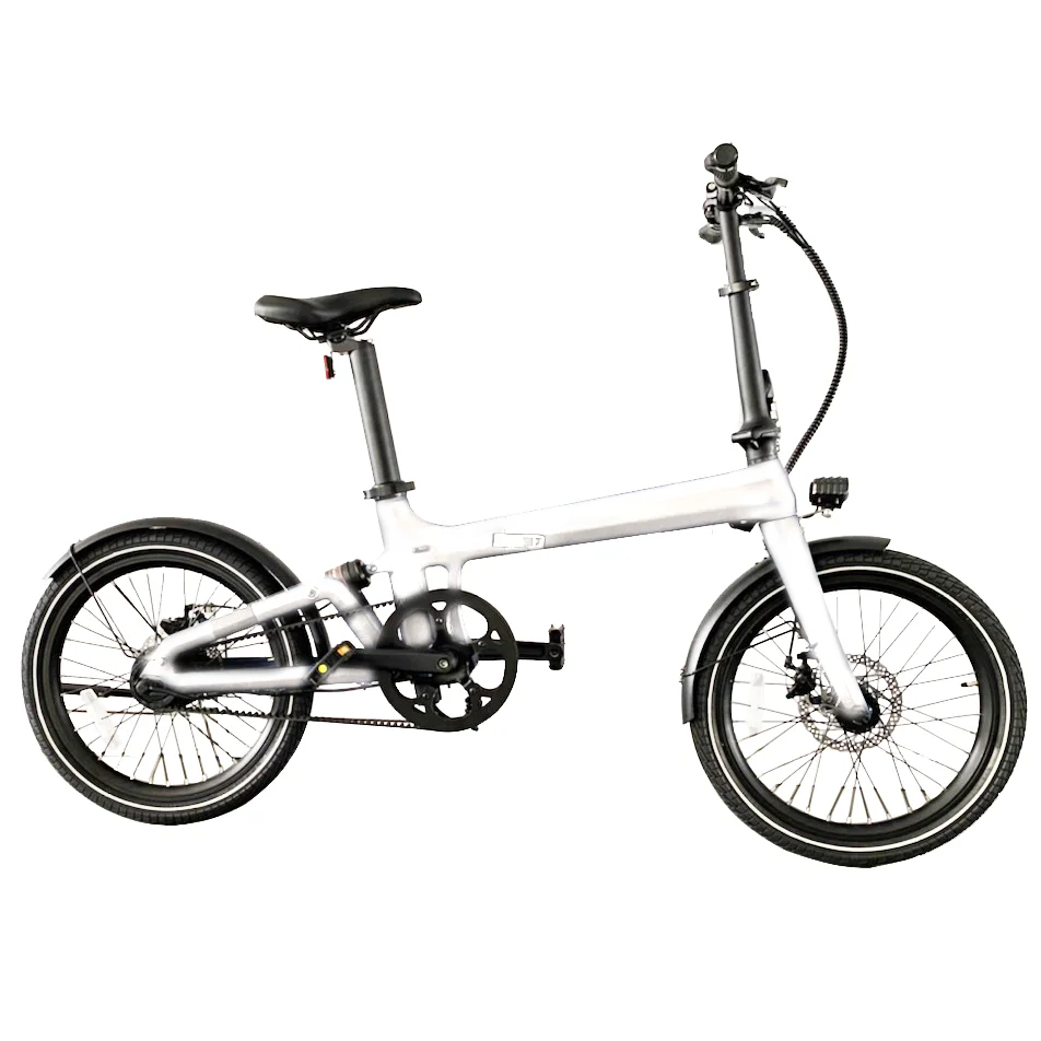 Naicisports X2+ Lightweight Carbon Electric Bike 250W Foldable Belt Drive Folding Ebike 20 Inch Folding Electric Bike