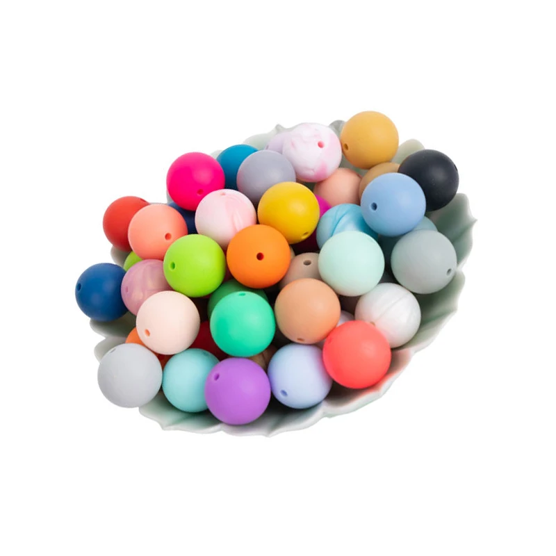 Eco-Friendly 2023 12Mm Shape Silicone Beads Teething Silicone Bead For Baby Pacifier