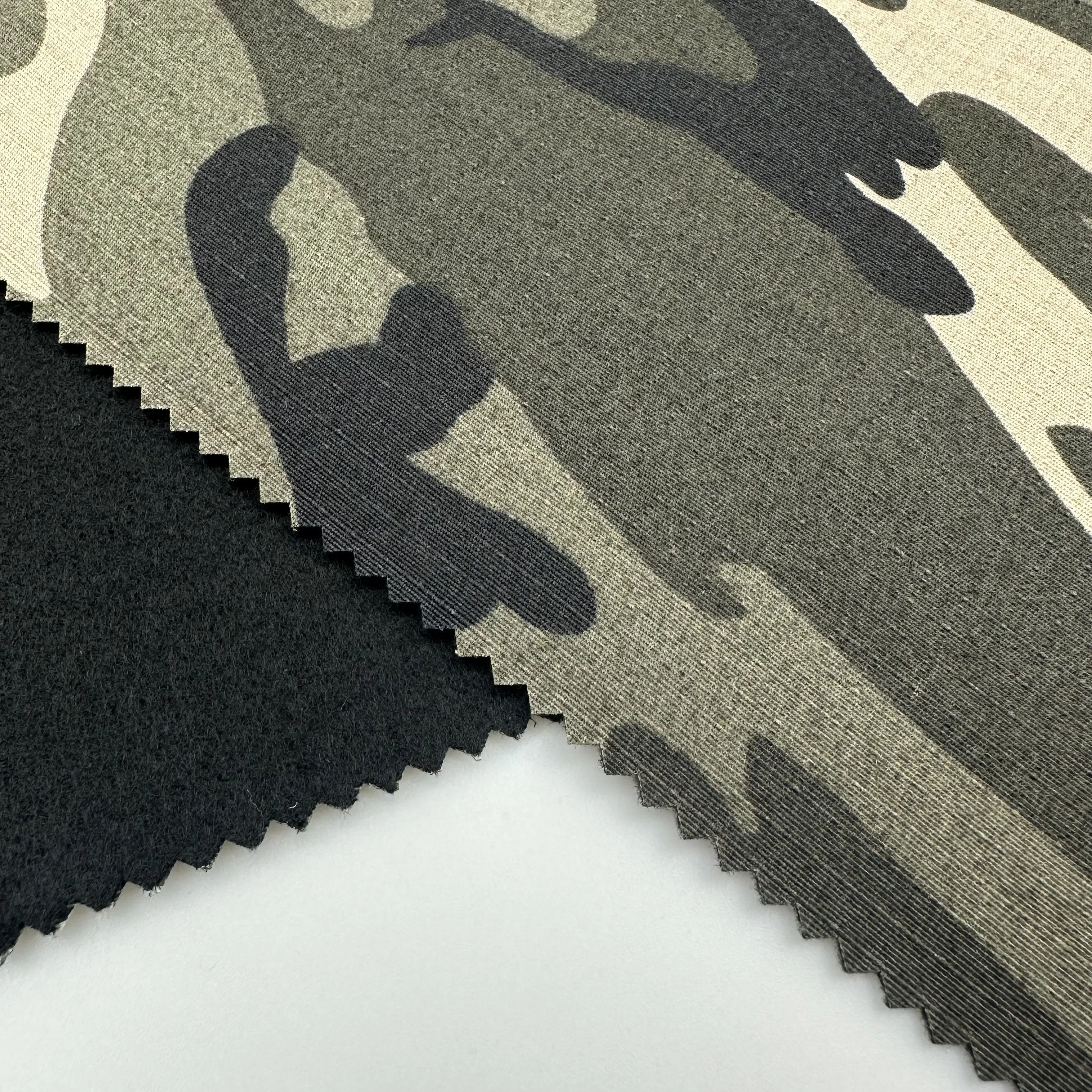 Wholesale Warm Camo Compound Ripstop 80%Polyester/20%cotton Camouflage Greta Printed Fabric For Jacket