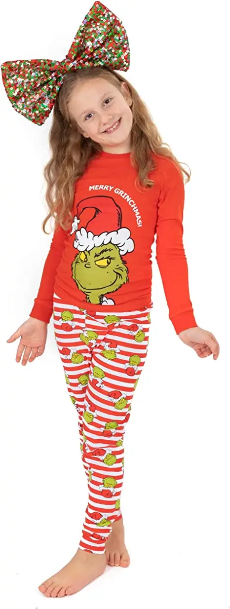 Christmas hat parent-child clothes adult christmas pajamas christmas family Pajamas Set