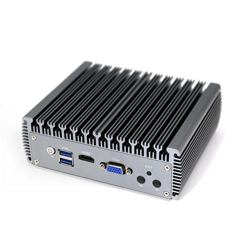 Дешевые мини ПК 4inteI 2 5G LAN мини-маршрутизатор переключателя celern J4125 Wi-Fi сервер ESXI HD-MI VGA pfSense брандмауэр прибор без вентилятора