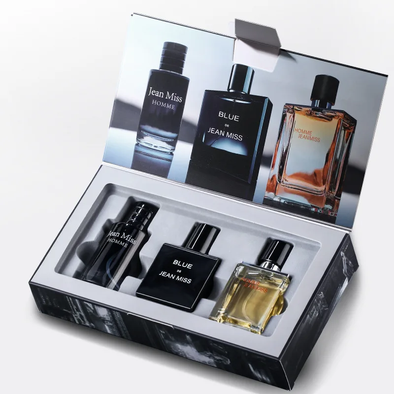 Hot Selling Long Lasting Good Smell High Quality Three Pieces Men Male Eau De Parfum Perfume Gift Set