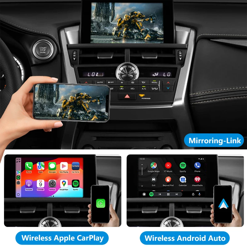 Лидер продаж для 2014-2020 lexus ES NX RX UX с ручкой управления беспроводной carplay android auto