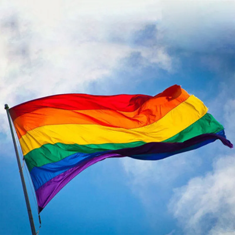 Custom Wholesale Stock Flying Multi Sizes Polyester Holiday Rainbow flag gay flag Lesbian Lgbt Gay Pride Flag