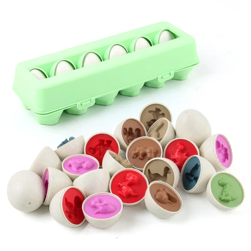 Early Educational Matching Simulation Egg Puzzle Toy Shape Number Recognition Matching  Eggs Toy