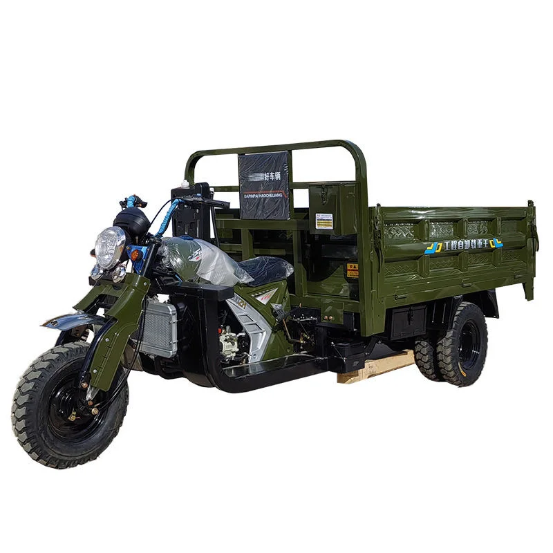 China cheap factory dual water cooled strong engines gasoline petrol cargo motor tricycle electric for Farm
