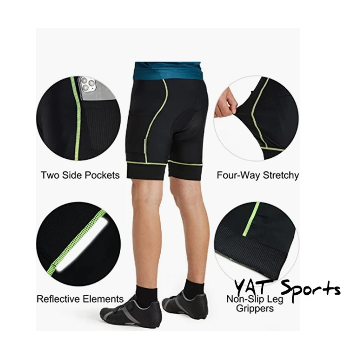 Moisture wicking cycling shorts high stretch cycling 3D gel padded custom biker shorts