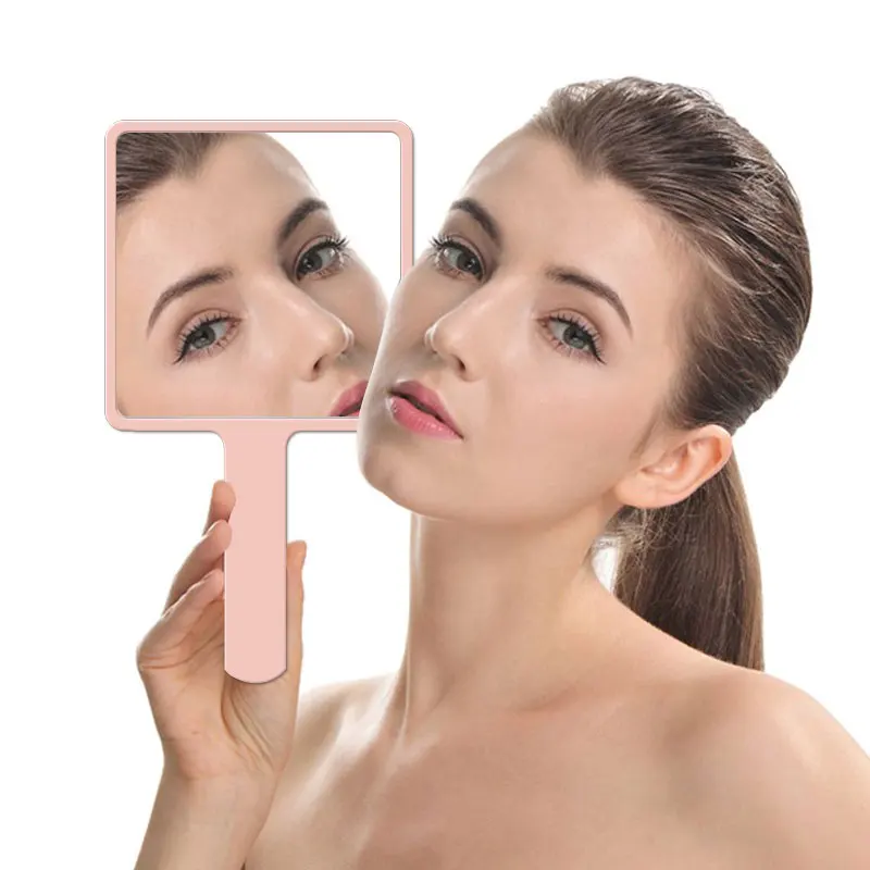 Square handheld mirror wholesale mini mirror cosmetic private label lash mirrors vendor