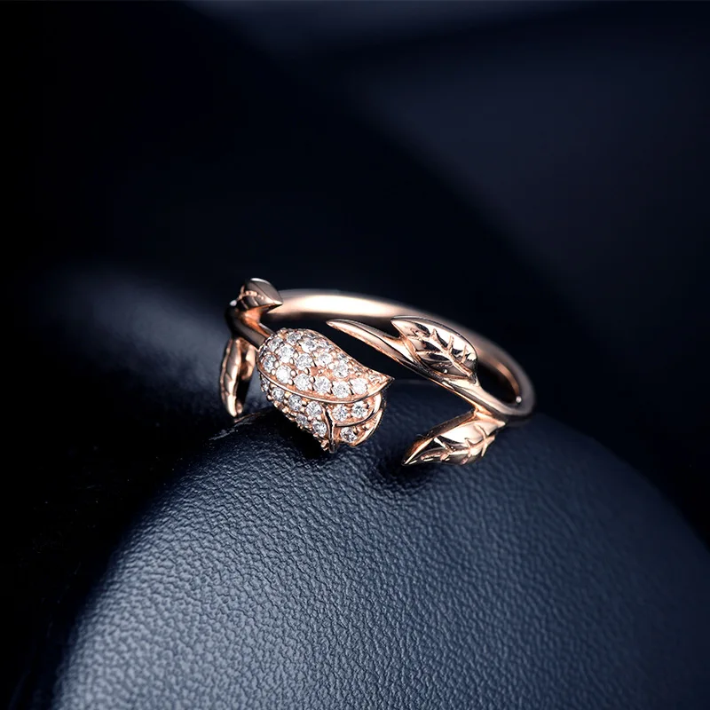  Customized 24k 18k pure rose gold 14k Rose Gold Diamond real