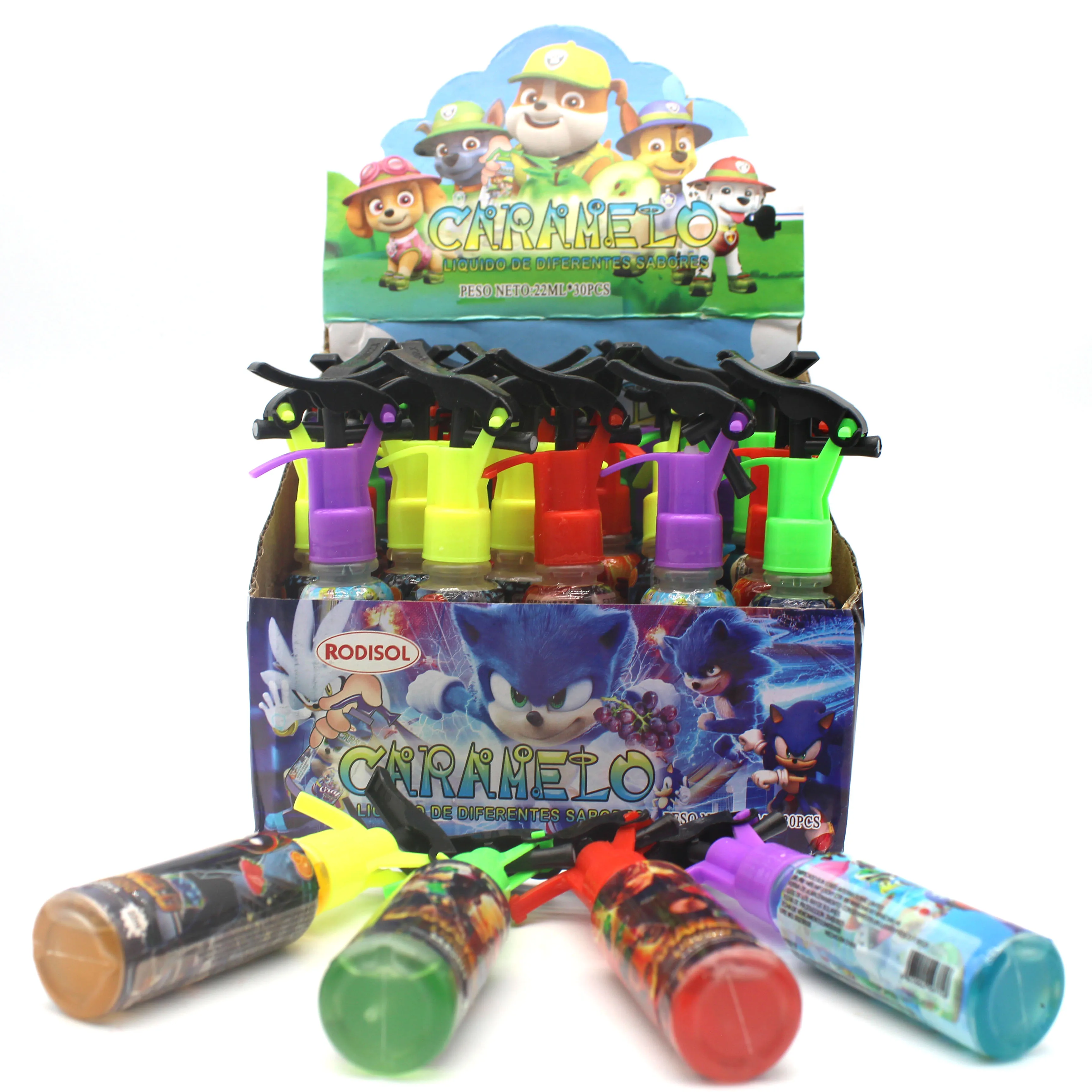 Wholesale Fruit Flavor Liquid Candy Grenade Shaped Spray Candy Mix Colors Spray Candy