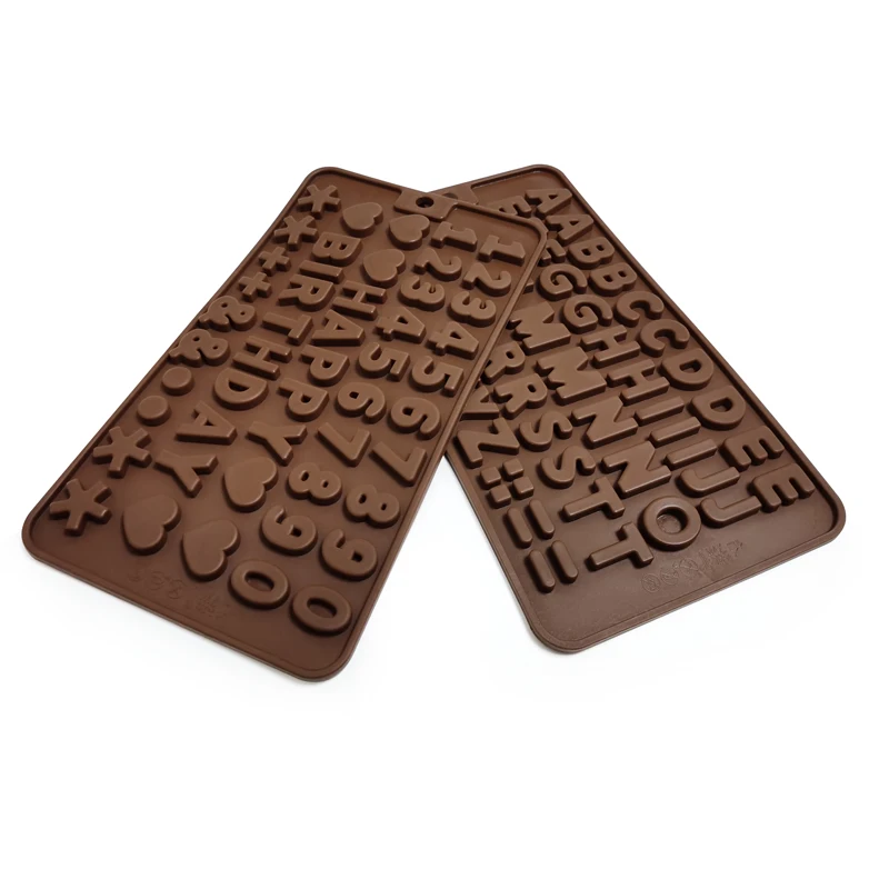 Daodi Reversed Silicone Resin Casting Alphabet Mold Letter Number Mold for Epoxy Resin Crafts Keychains Crayons Clay Crafts