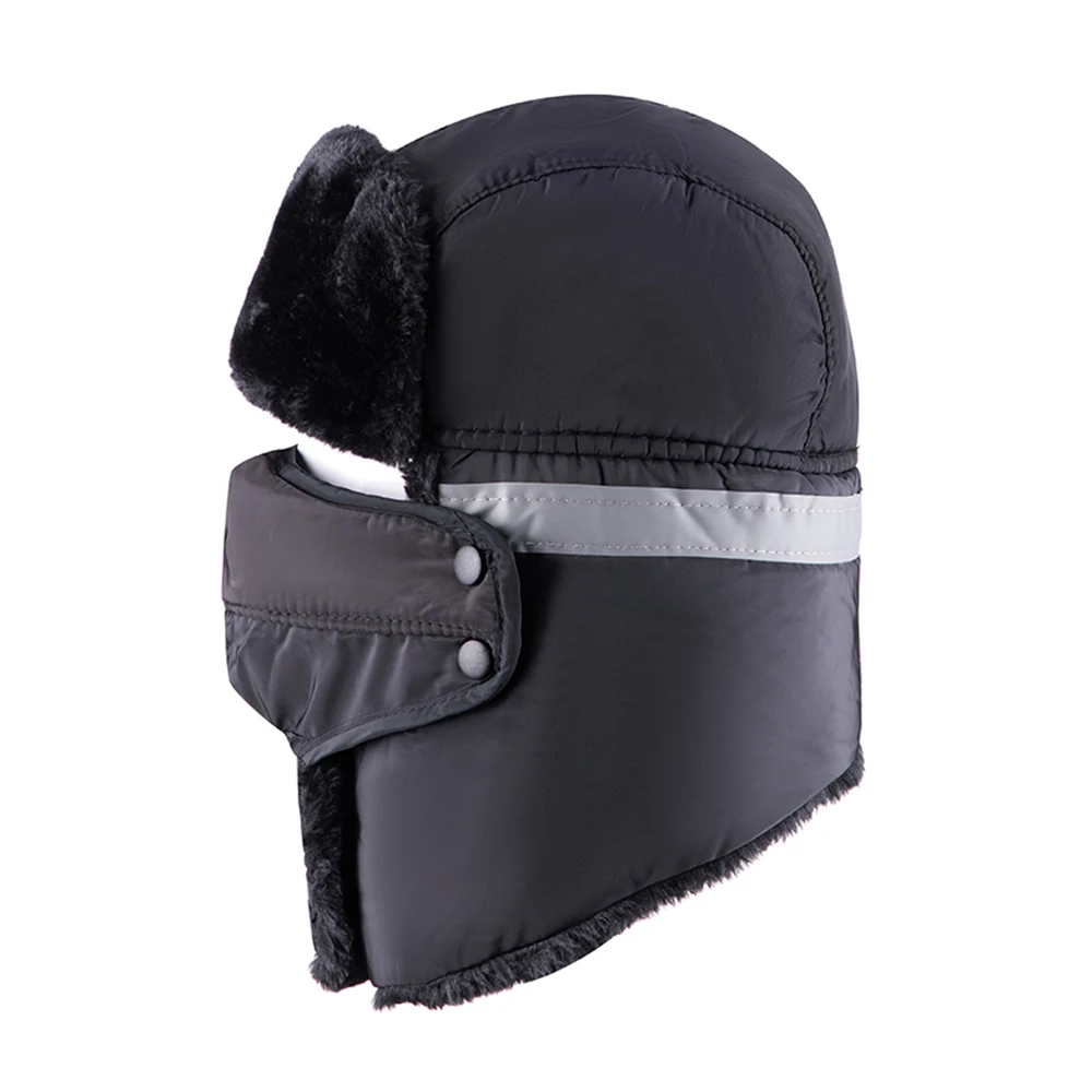 fleece balaclava Fashion Earflaps hats Outdoor Windproof Thick warm snow women cap balaclava mask man hat