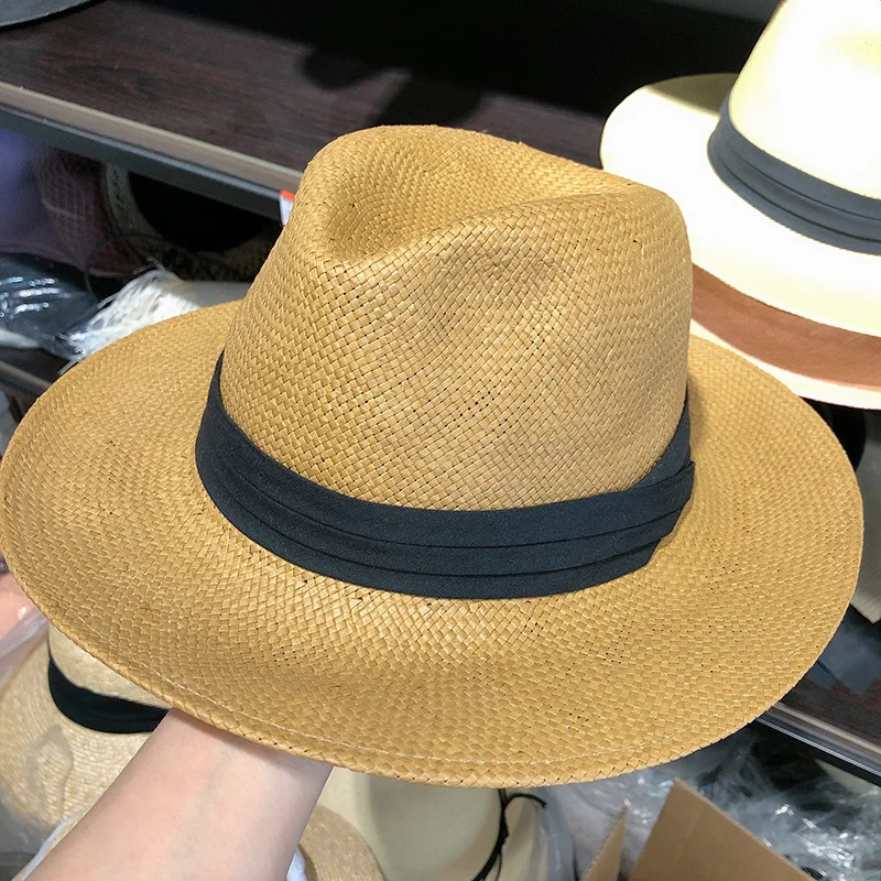 Fashion paper Straw Cuban fedora Hat Cheap Trilby Panama Beach Summer Style Unisex cap
