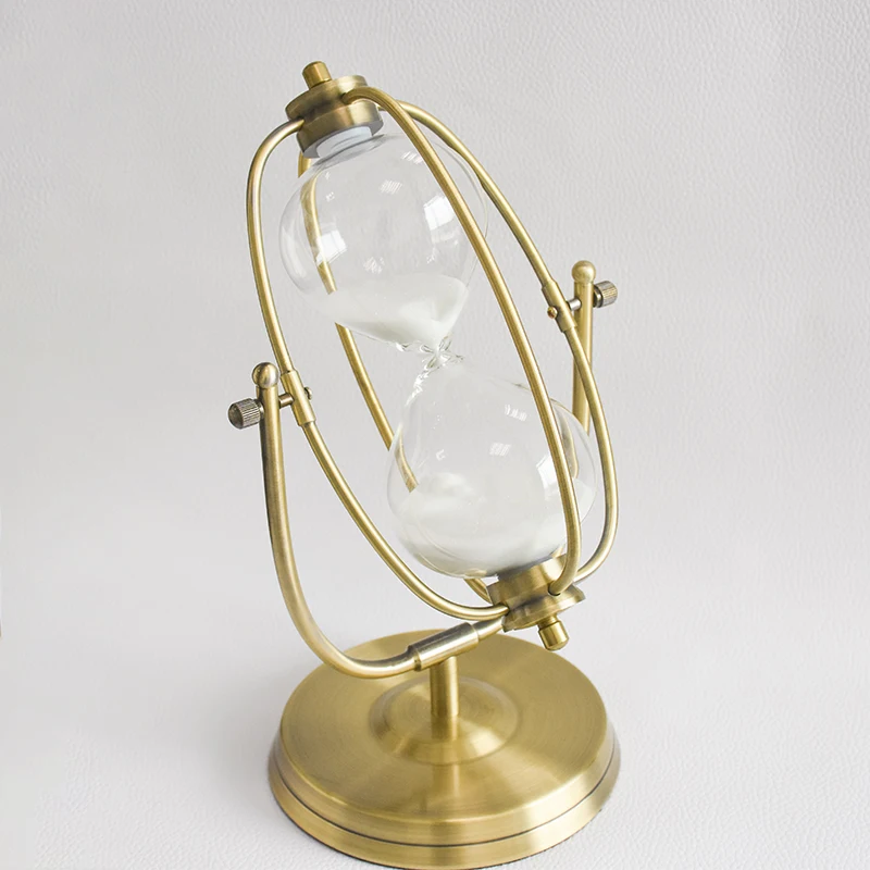 Hot Selling Hourglass Antique 15 Min Metal Timer 30 Min Home Decorative Hour Glass Sand Clock