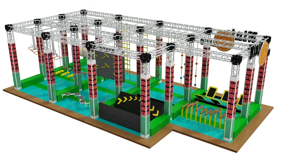 Hot Sale Different Style Kids Ninja Course Indoor Playground Equipment Ninja Warrior Obstacle Course